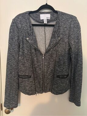 Bar III Moto-Style Knit Jacket — Size M